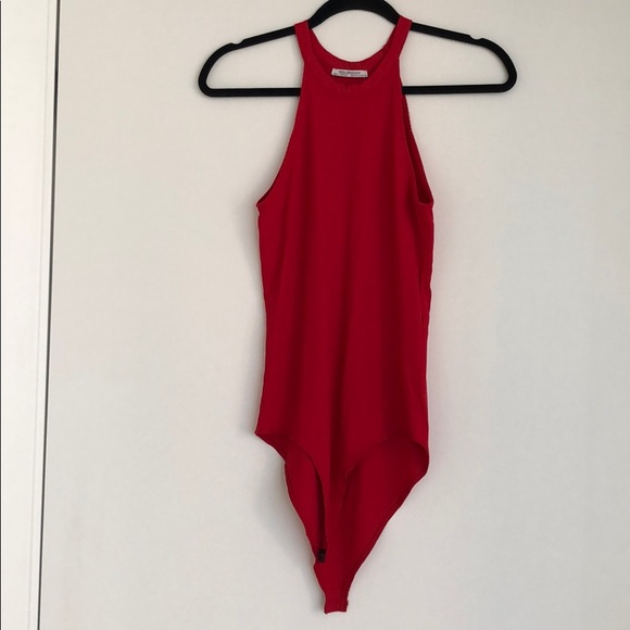 Zara Tops - Zara - Red Sleeveless Bodysuit Zara Tops - Zara - Red Sleeveless Bodysuit